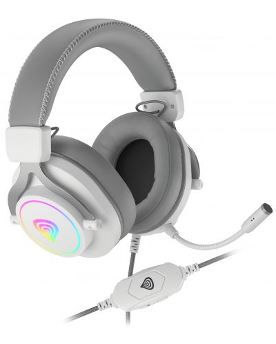 Gaming slušalice Genesis - Neon 750 RGB, bijele - 1