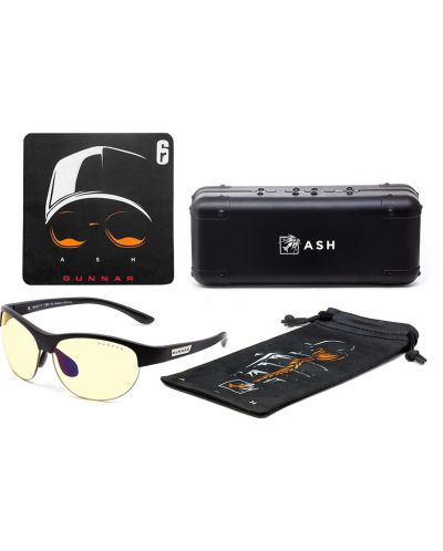 Gaming naočale Gunnar - Ash 6 Siege, Amber React, crne - 5