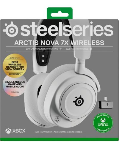 Gaming slušalice SteelSeries - Arctis Nova 7X, bežične, bijele - 5