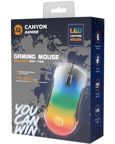Gaming miš Canyon - Braver GM-728, optički, crni - 5