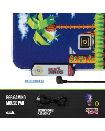 Gaming podloga za miš Erik - Sonic, XXL, višebojna - 6
