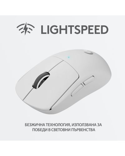 Bežični gaming miš Logitech - PRO X SUPERLIGHT, bijeli - 5