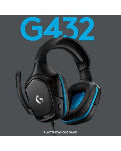 Gaming slušalice Logitech G432 - 7.1 Surround, crne - 2