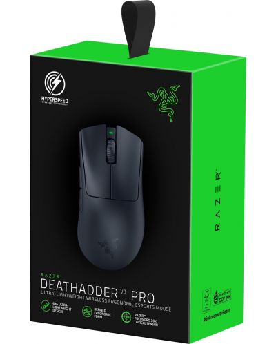 Gaming miš Razer - DeathAdder V3 Pro, optički, bežični, crni - 9