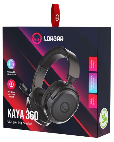 Gaming slušalice Lorgar - Kaya 360 CM108B, crne - 6