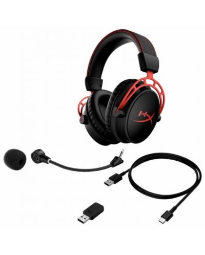 Gaming slušalice HyperX - Cloud Alpha, bežične, crno/crvene - 6