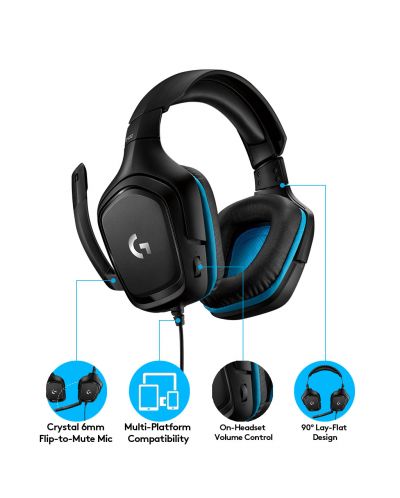 Gaming slušalice Logitech G432 - 7.1 Surround, crne - 6