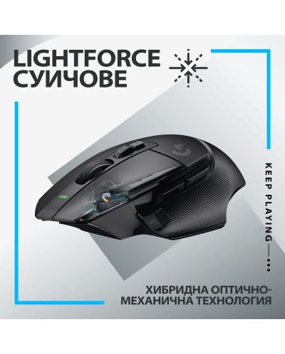 Gaming miš Logitech - G502 X Lightspeed EER2, optički, crni - 3