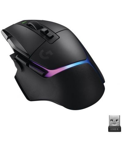 Gaming miš Logitech - G502 X Plus EER2, optički, bežični, crni - 1