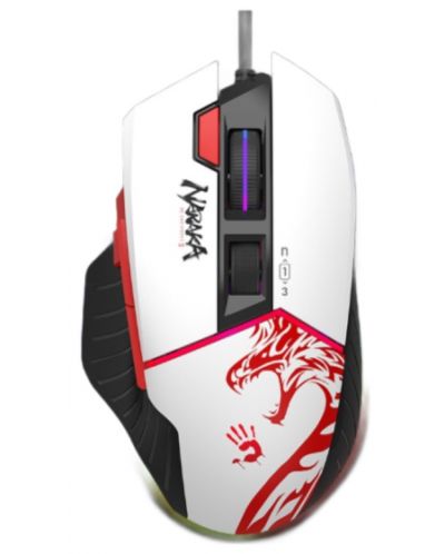 Gaming miš A4Tech Bloody - W95 MAX, optički, bijelo/crveni - 1