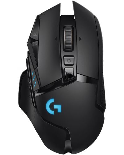 Gaming miš Logitech - G502 LightSpeed, bežični, crni - 1