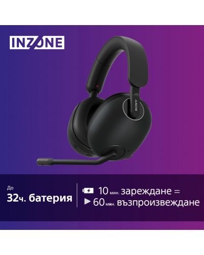 Gaming slušalice Sony - INZONE H9, PS5, bežične, crne - 5