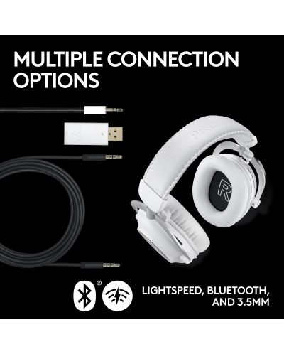 Gaming slušalice Logitech - Pro X 2 Lightspeed, bežične, bijele - 6