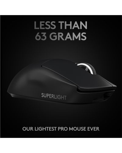 Gaming miš Logitech - PRO X SUPERLIGHT, bežični, crni - 5