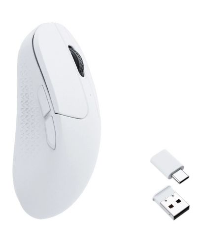 Gaming miš Keychron - M3M, optički, bežični, bijeli - 2