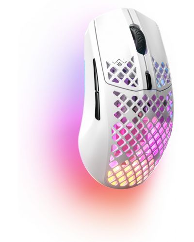 Gaming miš SteelSeries - Aerox 3 (2022), bežični, bijeli - 2