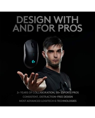 Gaming miš Logitech - G Pro, optički, bežični, crni - 3