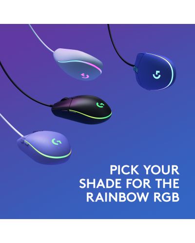 Gaming miš Logitech - G102 Lightsync, optički, RGB, ljubičasti - 8