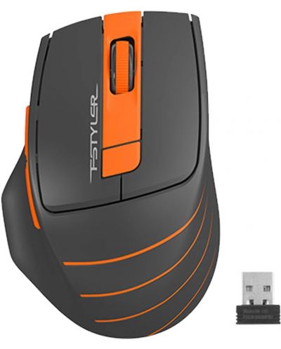 Gaming miš A4tech - Fstyler FG30S, optički, bežični, narančasti - 1