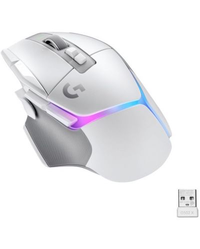 Gaming miš Logitech - G502 X Plus EER2, optički, bežični, bijeli - 1