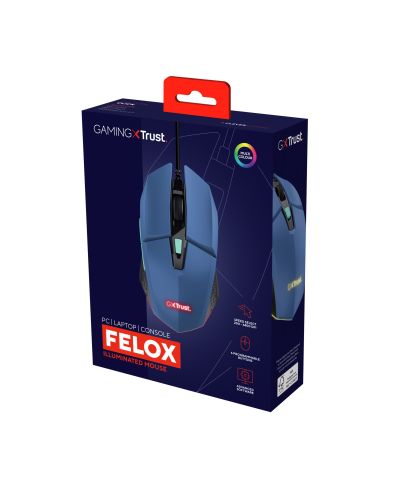 Gaming miš Trust - GXT109 Felox, optički, plavi - 6