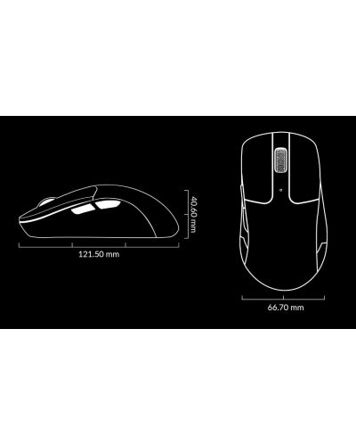 Gaming miš Keychron - M2, optički, bežični, bijeli - 4