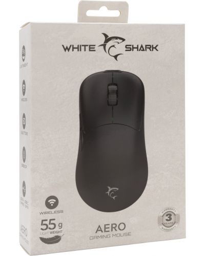 Gaming miš White Shark - AERO, optički, bežični, crni - 7