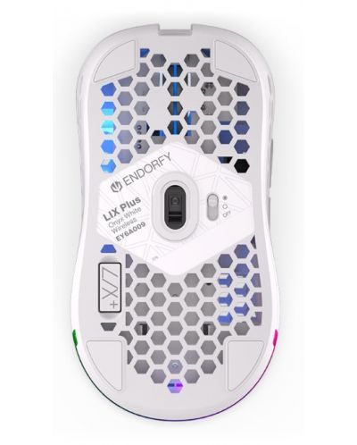 Gaming miš Endorfy - LIX Plus, optički, bežični, Onyx White - 7