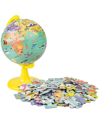 Globus Moj divlji svijet - 15 cm, sa slagalicom od 100 dijelova - 1