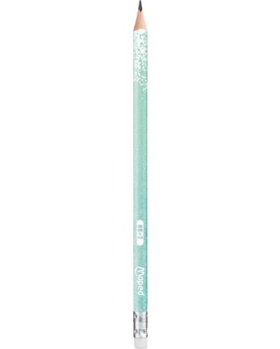 Grafitna olovka Maped - Glitter, HB, s gumicom, asortiman - 7