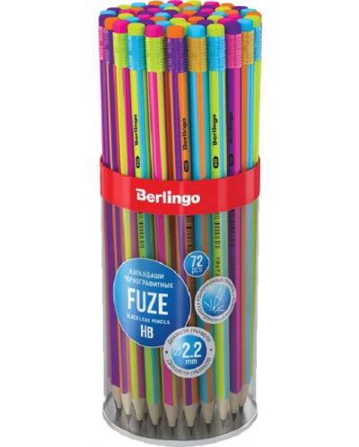 Grafitna olovka Berlingo - Fuze, HB, s gumom, asortiman - 2