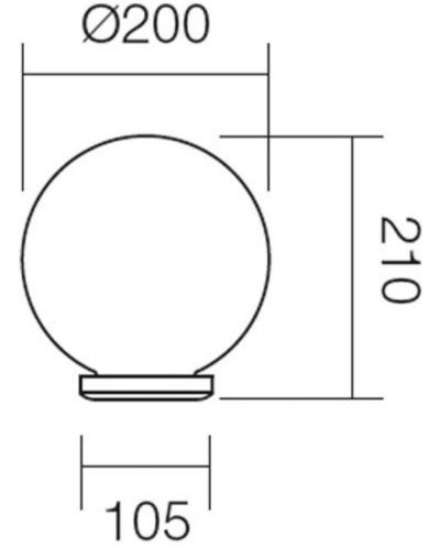 Vrtna svjetiljka Smarter - Sfera 200 9761, IP44, E27, 1x28W, crno-bijela - 2