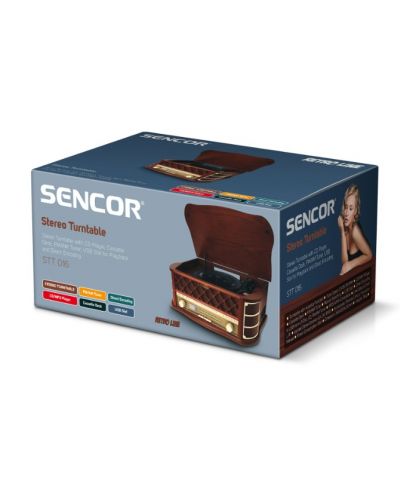Gramofon Sencor -  STT 016 Retro, smeđi - 2