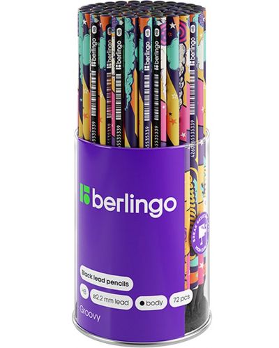 Grafitna olovka Berlingo - Groovy, HB, asortiman - 2