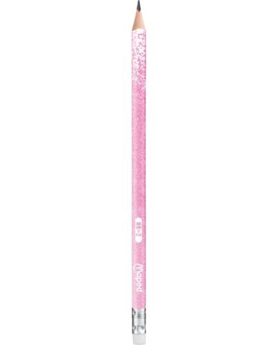 Grafitna olovka Maped - Glitter, HB, s gumicom, asortiman - 5