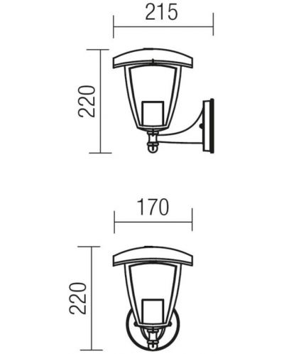 Vrtna svjetiljka Smarter - Edmond 9154, IP44, E27, 1x28W, crna - 2