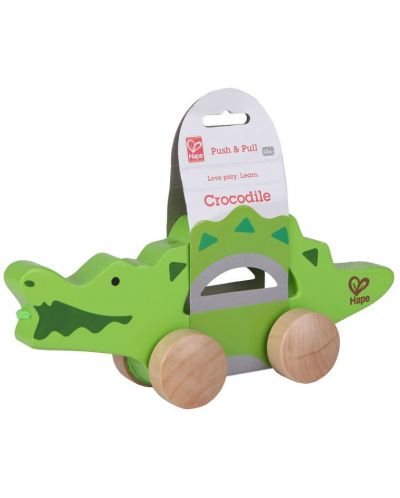 Drvena igračka na kotačima – Krokodil - 1