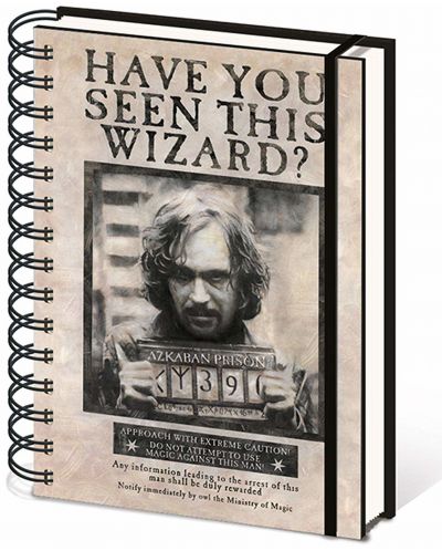 Bilježnica Pyramid Movies: Harry Potter - Sirius Black Wanted Poster, A5 format - 1
