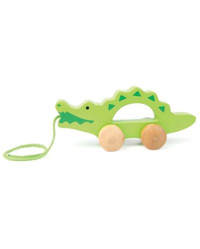 Drvena igračka na kotačima – Krokodil - 2