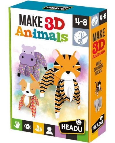 Kreativni set Headu Montessori – Napravi 3D životinje - 1