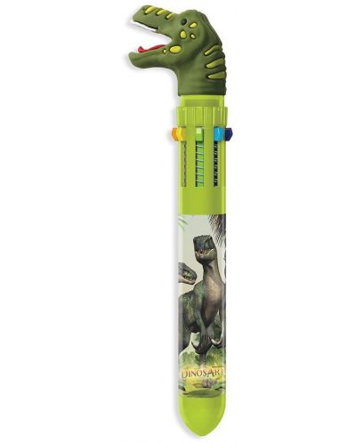 Kemijska olovka DinosArt - Dinosauri, s 10 boja, zelena - 1