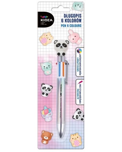 Kemijska olovka s figuricom Kidea – 6 boja, panda - 1