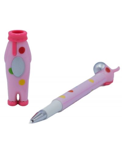 Kemijska olovka s igračkom - Ružičasta žirafa - 3