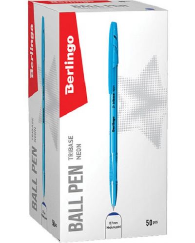 Kemijska olovka Berlingo Tribase - Neon, 0.7 mm, asortiman - 2