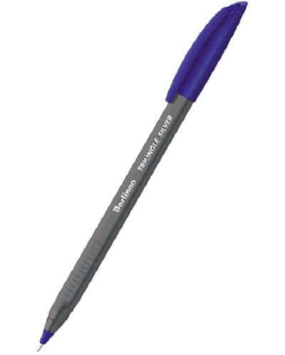 Kemijska olovka Berlingo - Silver, 1 mm, plava tinta - 1