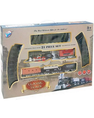 Set za igru Raya Toys - Klasični vlak s tračnicama, 21 dio - 3
