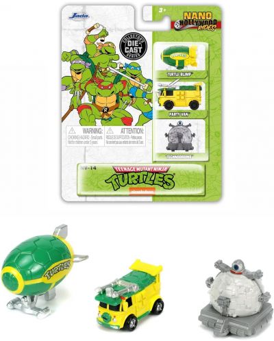 Set za igru Jada Toys -  Ninja kornjače, 3 nano automobila - 1