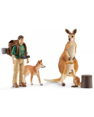 Set za igru Schleich Wild Life - Putovanje s ruksakom u Australiji, 9 dijelova - 2