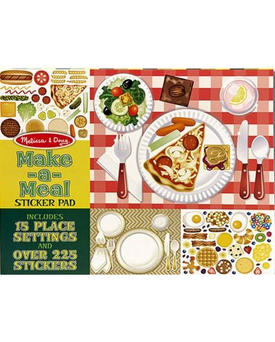 Set za igru Melissa and Doug - Napravite jela s naljepnicom i podlogom za hranu - 1