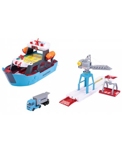 Set za igru Majorette Creatix - Teretni brod s kamionom i dizalicom - 2